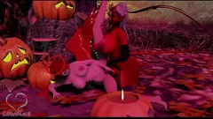 Odtwórz Napalony Halloween: Big Dick & Big Ass Spotkanie Cassie i Lewdine